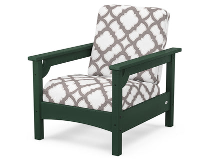 POLYWOOD® Club Chair in Green / Trellis Grey Mist