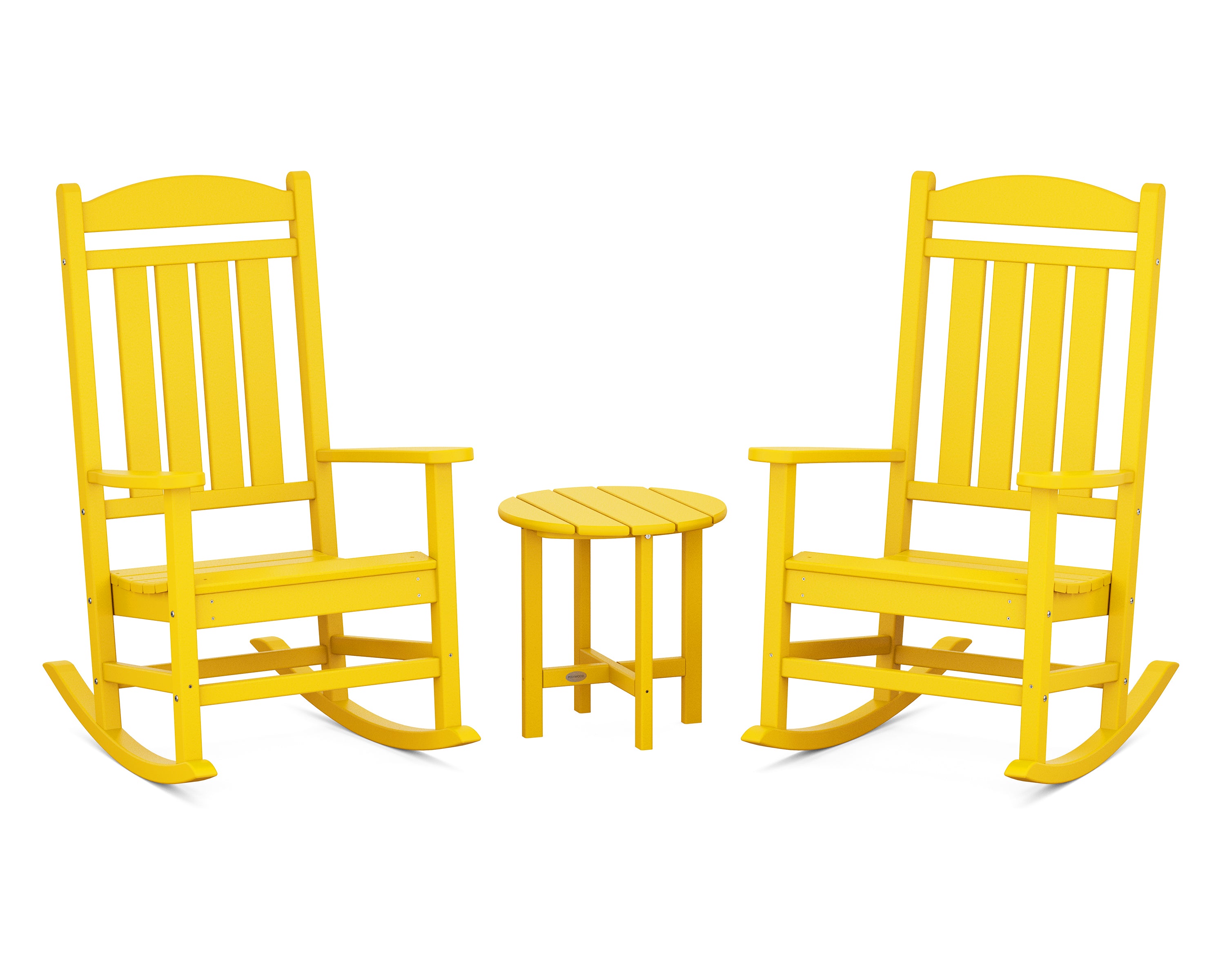 POLYWOOD® Presidential 3-Piece Rocker Set in Lemon