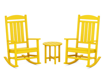 POLYWOOD® Presidential 3-Piece Rocker Set in Lemon