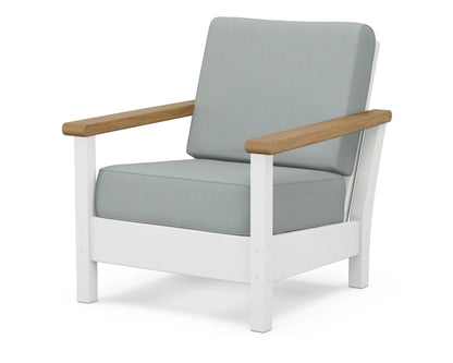 POLYWOOD® Harbour Deep Seating Chair in White / Natural / Spa