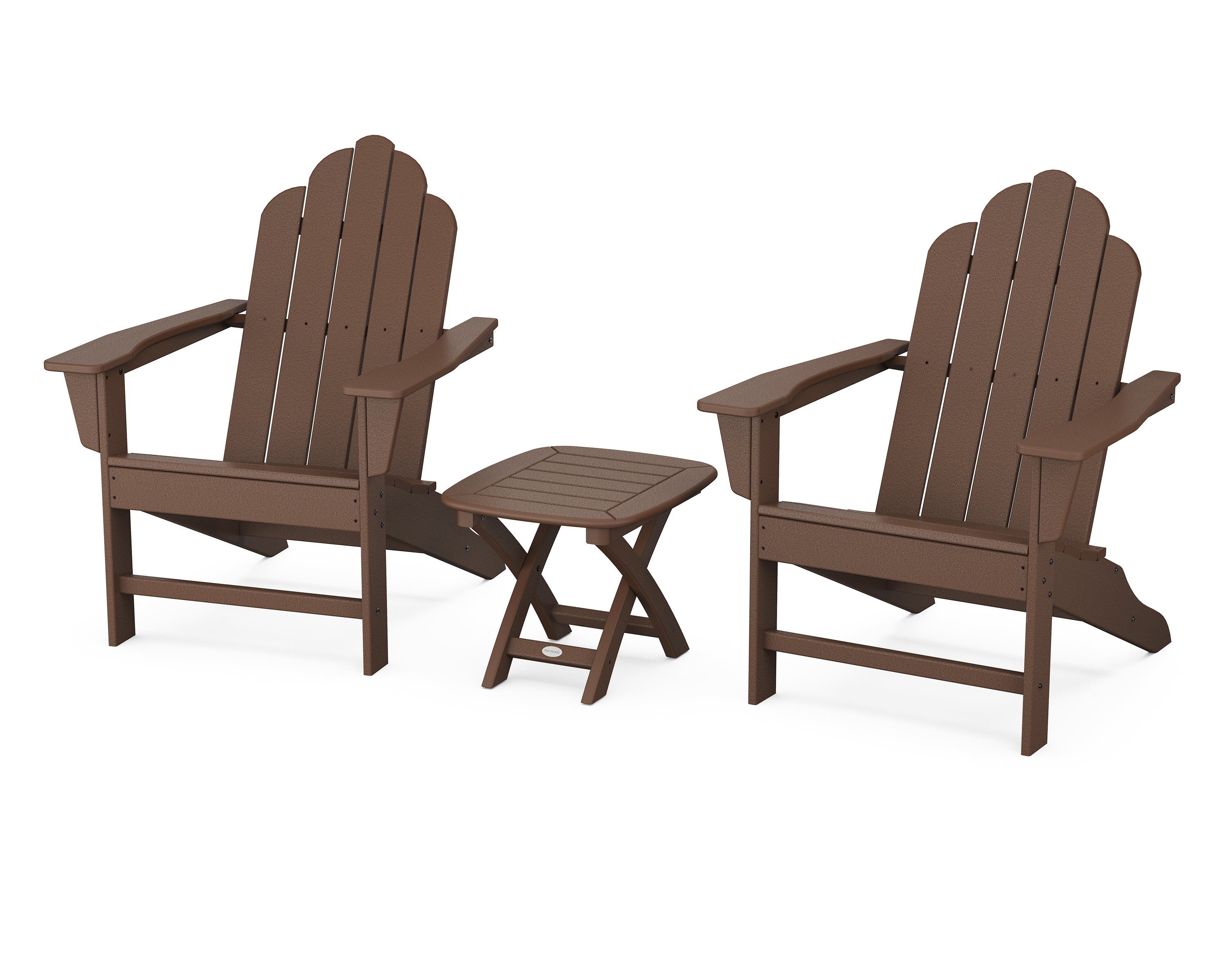 POLYWOOD® Long Island Adirondack 3-Piece Set in Mahogany