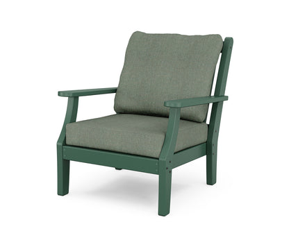 Country Living Wovendale Deep Seating Chair in Green / Cast Sage