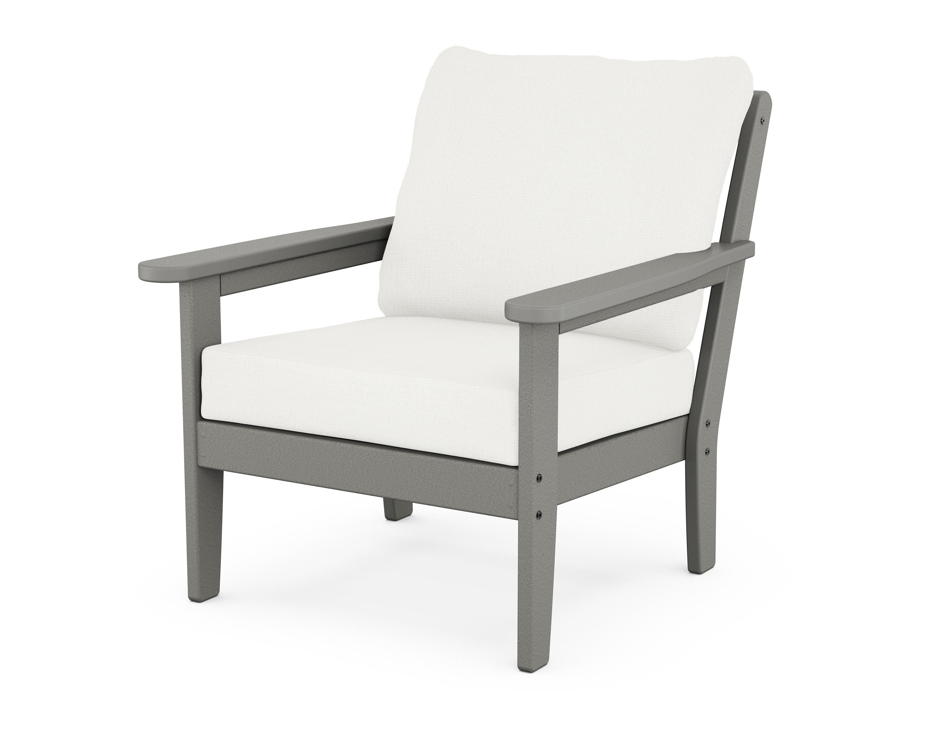 Country Living Cottage Deep Seating Chair in Slate Grey / Natural Linen
