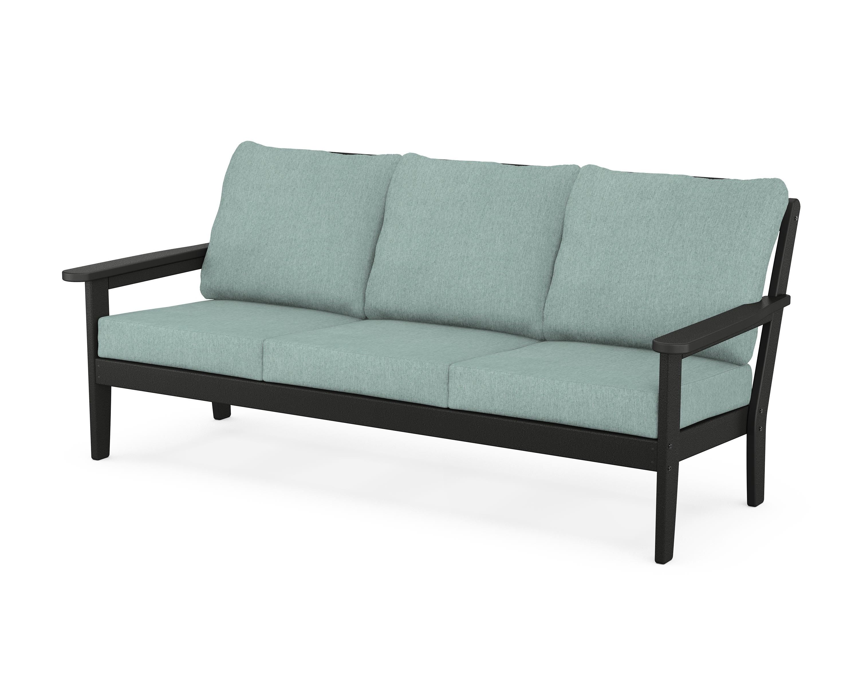 Country Living Cottage Deep Seating Sofa in Black / Glacier Spa