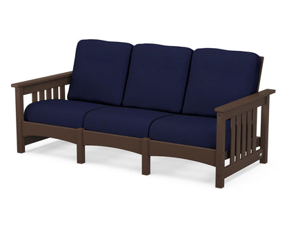 POLYWOOD® Club Mission Sofa in Mahogany / Navy