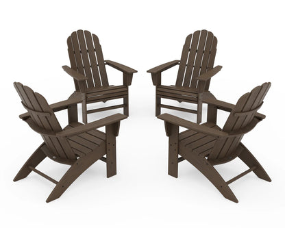4-Piece Vineyard Curveback Adirondack Chair Conversation Set