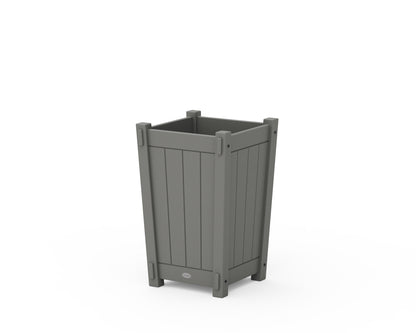 POLYWOOD® Vineyard Tapered Square Short Planter Box in Slate Grey