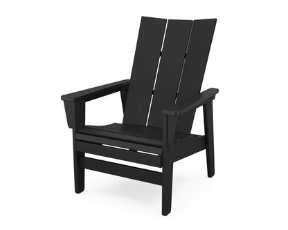 POLYWOOD® Modern Grand Upright Adirondack Chair in Black