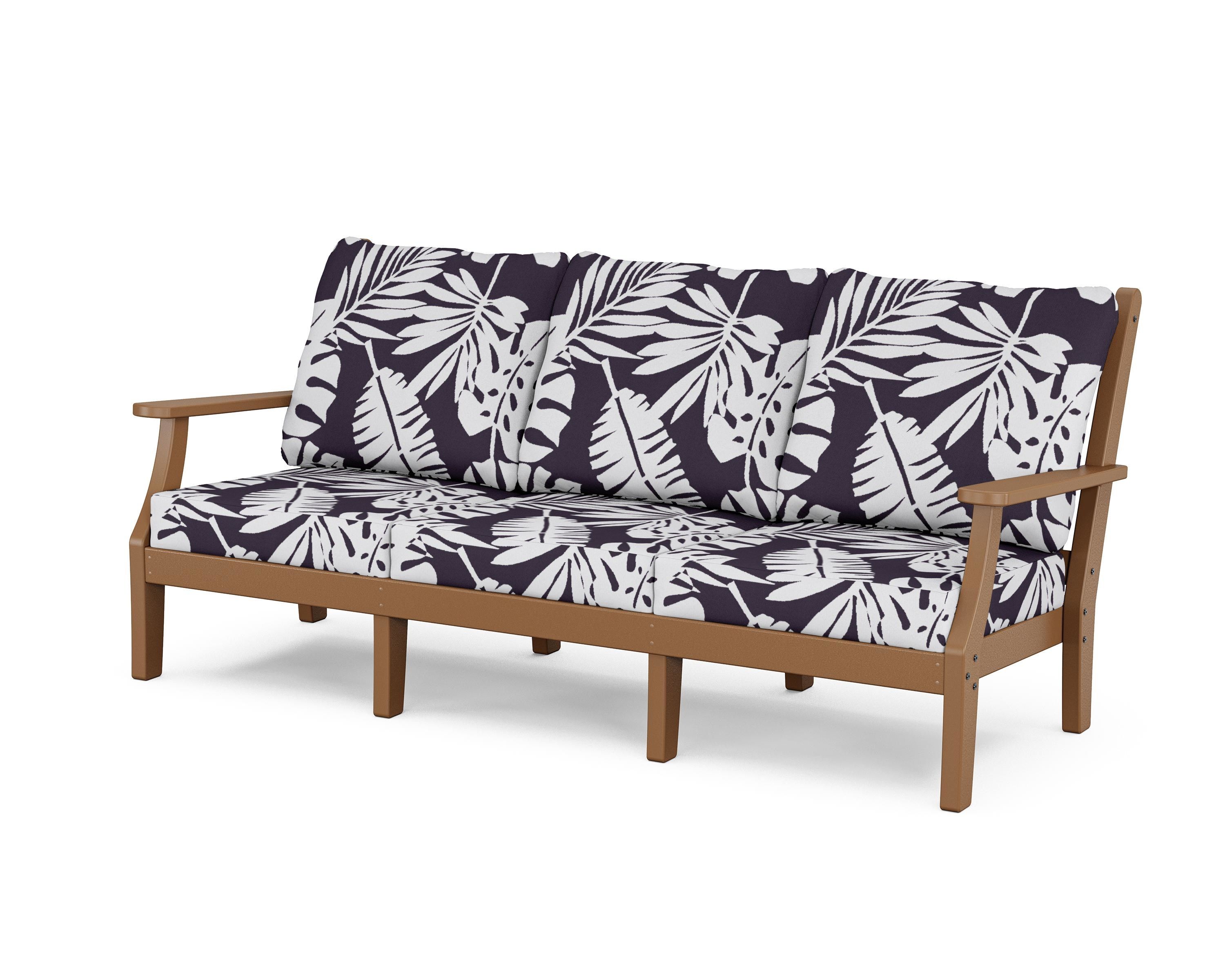 Country Living Wovendale Deep Seating Sofa in Teak / Leaf Navy