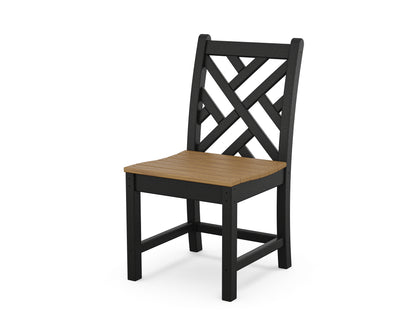 POLYWOOD® Chippendale Dining Side Chair in Black / Natural