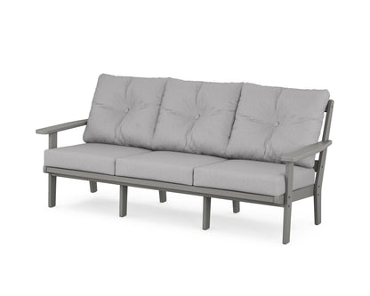 POLYWOOD® Oxford Deep Seating Sofa in Slate Grey / Granite