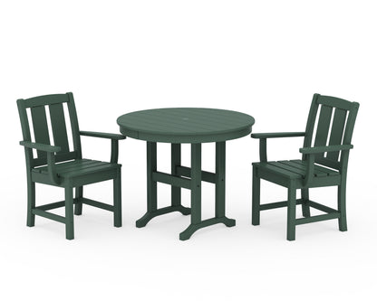 POLYWOOD® Mission 3-Piece Farmhouse Dining Set in Green