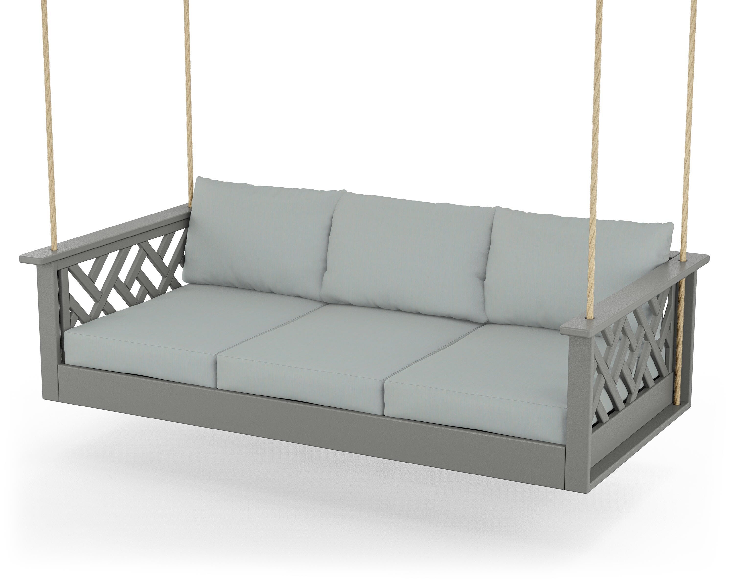 POLYWOOD® Chippendale Daybed Swing in Slate Grey / Spa