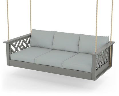 POLYWOOD® Chippendale Daybed Swing in Slate Grey / Spa