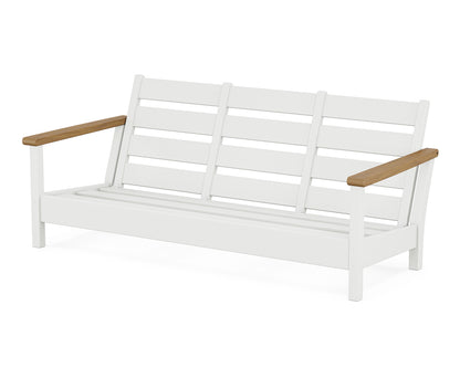 POLYWOOD® Harbour Sofa Frame in White / Natural