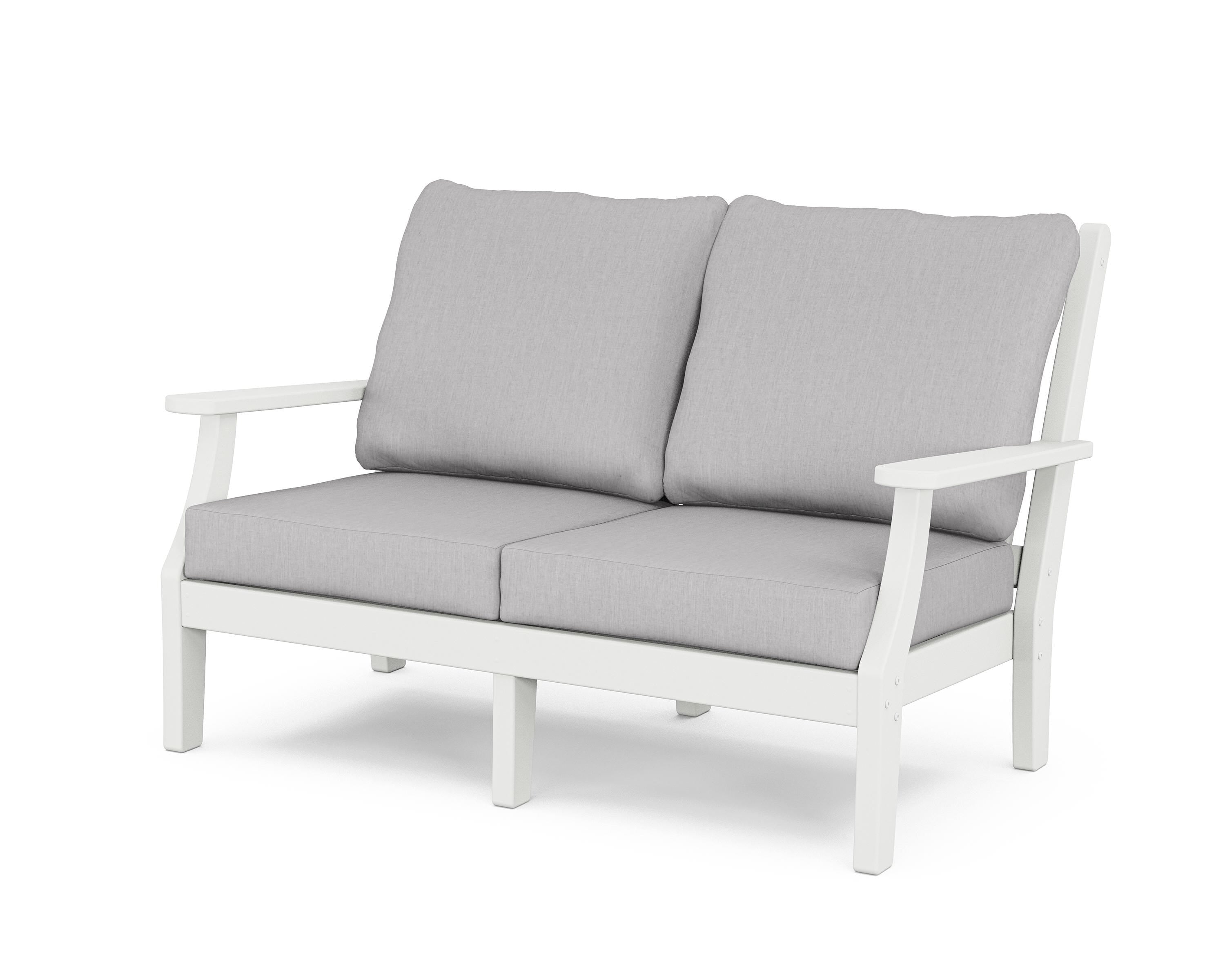 Country Living Wovendale Deep Seating Loveseat in White / Granite