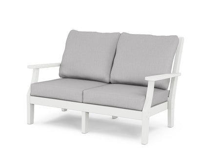 Country Living Wovendale Deep Seating Loveseat in White / Granite