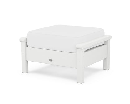 POLYWOOD® Harbour Deep Seating Ottoman in White / Natural