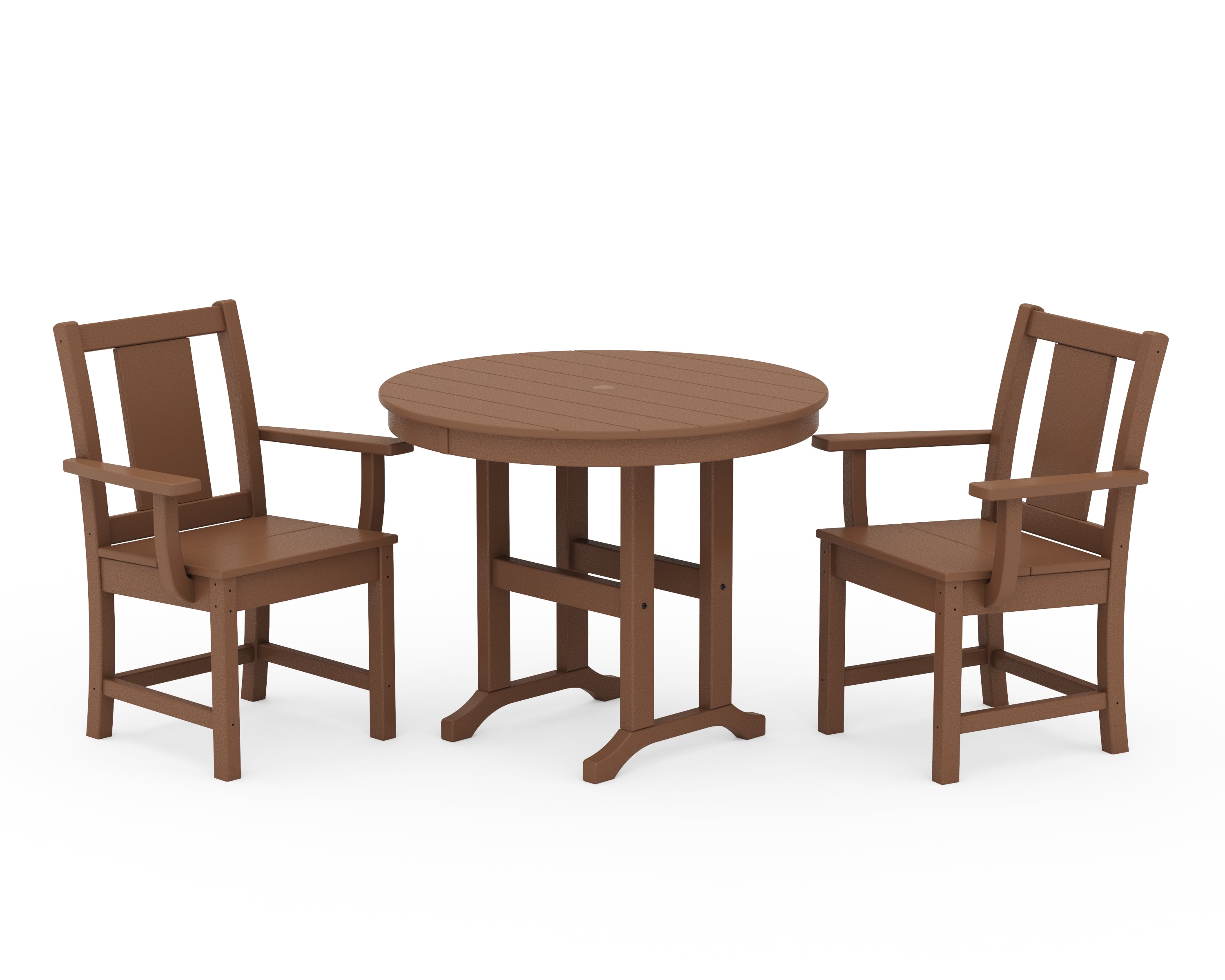 POLYWOOD® Prairie 3-Piece Farmhouse Dining Set in Teak