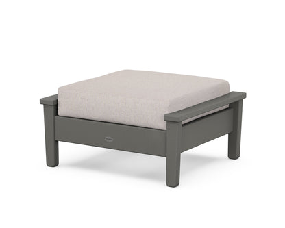 POLYWOOD® Prescott Deep Seating Ottoman in Slate Grey / Dune Burlap