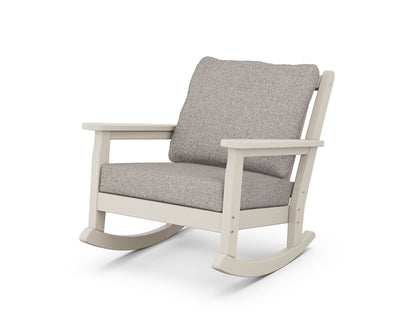 POLYWOOD® Chippendale Deep Seating Rocking Chair in Sand / Weathered Tweed