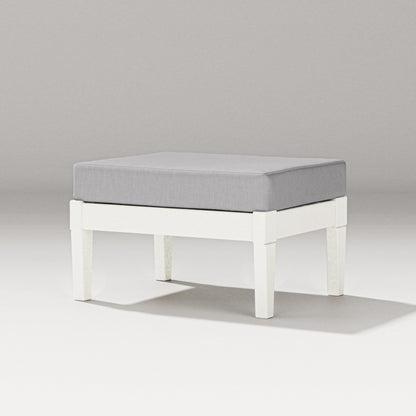 PW Designer Series Estate Lounge Ottoman in Vintage White / Granite