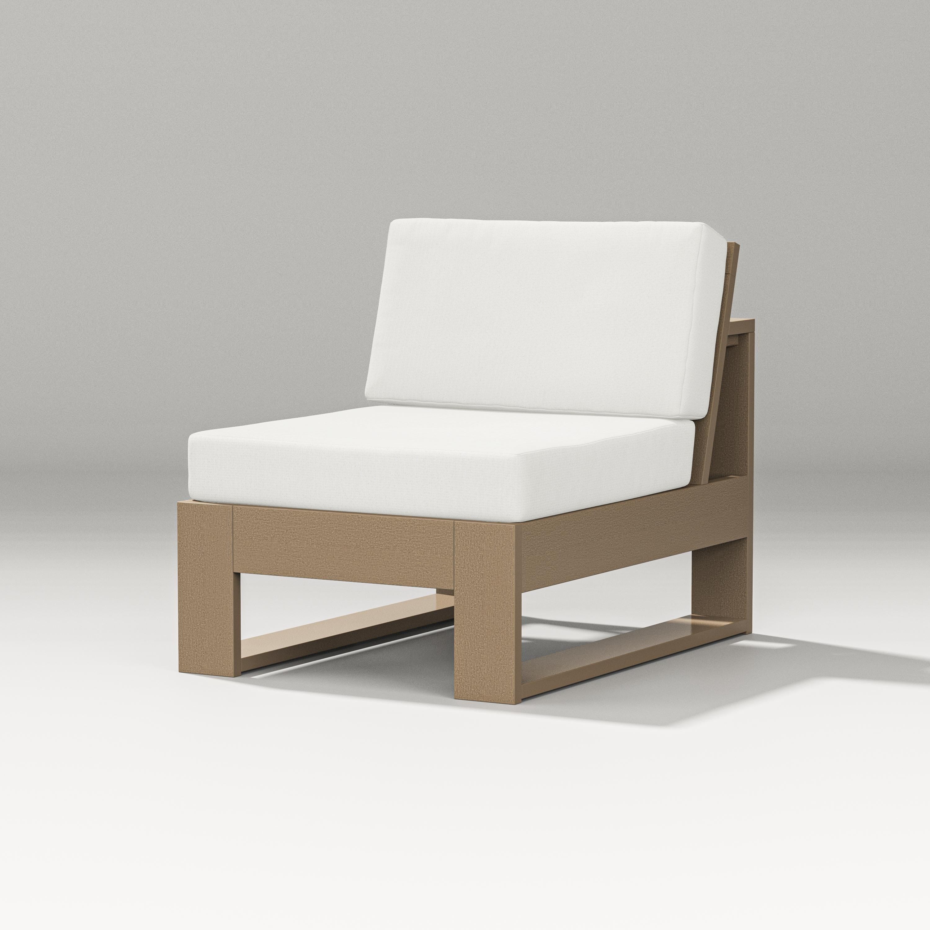 PW Designer Series Latitude Modular Armless Chair in Vintage Sahara / Natural Linen