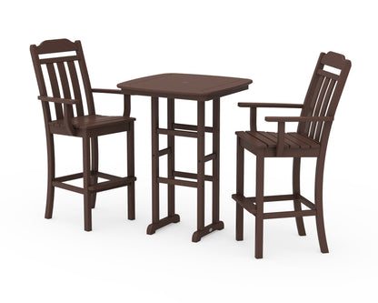 Country Living Cottage 3-Piece Bar Set in Mahogany