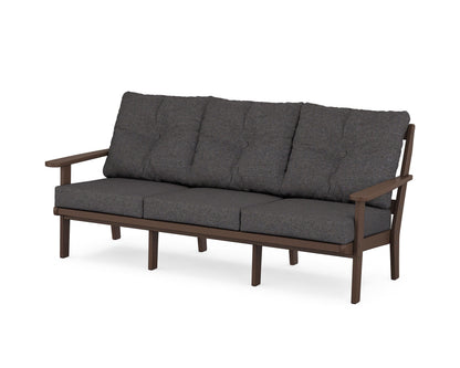 POLYWOOD® Mission Deep Seating Sofa in Mahogany / Ash Charcoal