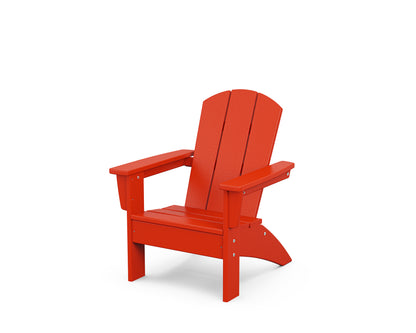 POLYWOOD® Kids Nautical Adirondack Chair in Sunset Red