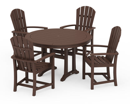 POLYWOOD® Palm Coast 5-Piece Round Dining Set in Mahogany