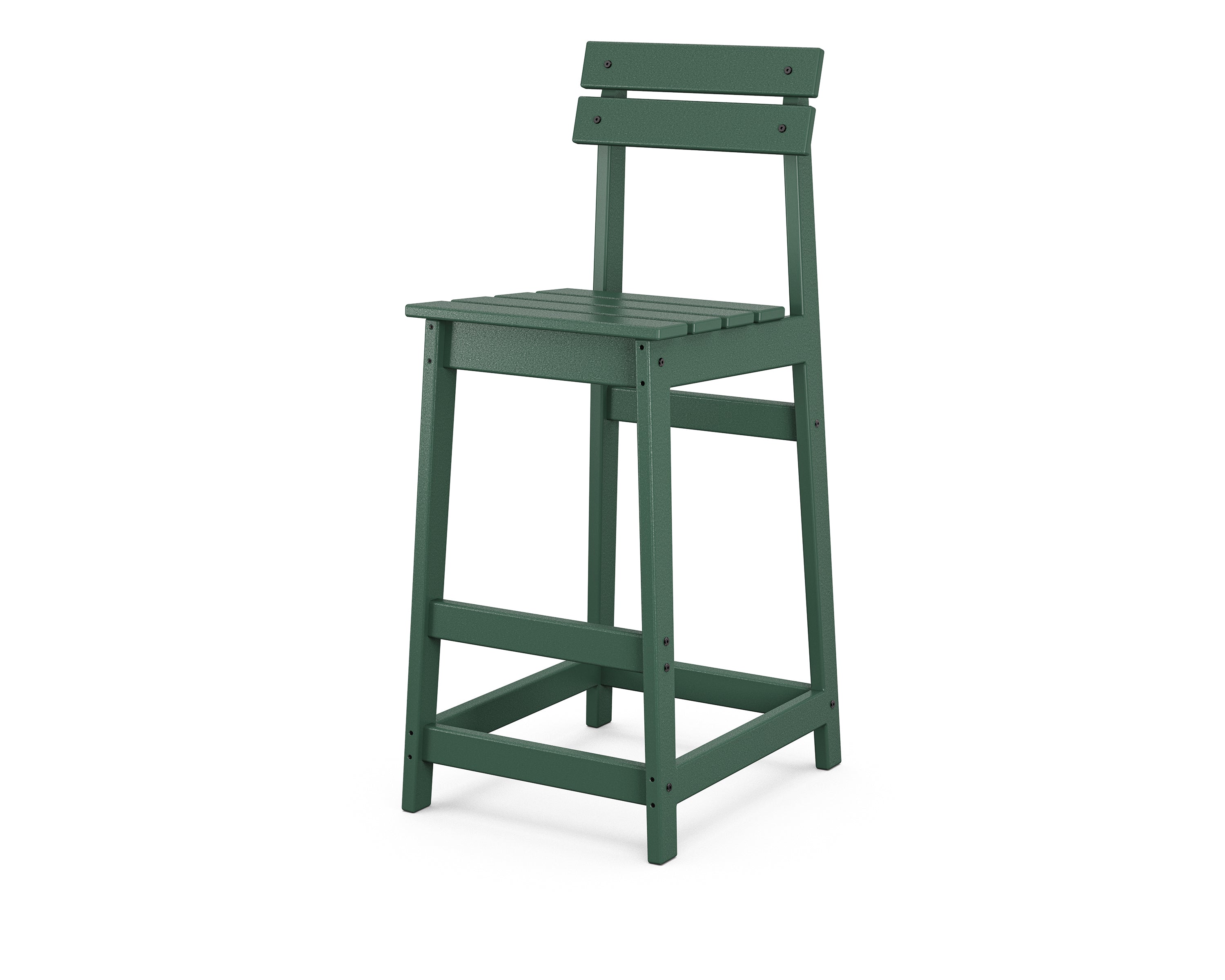 POLYWOOD® Modern Studio Plaza Bar Chair in Green