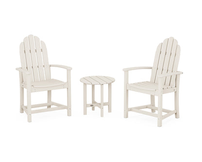 POLYWOOD® Classic 3-Piece Upright Adirondack Chair Set in Sand