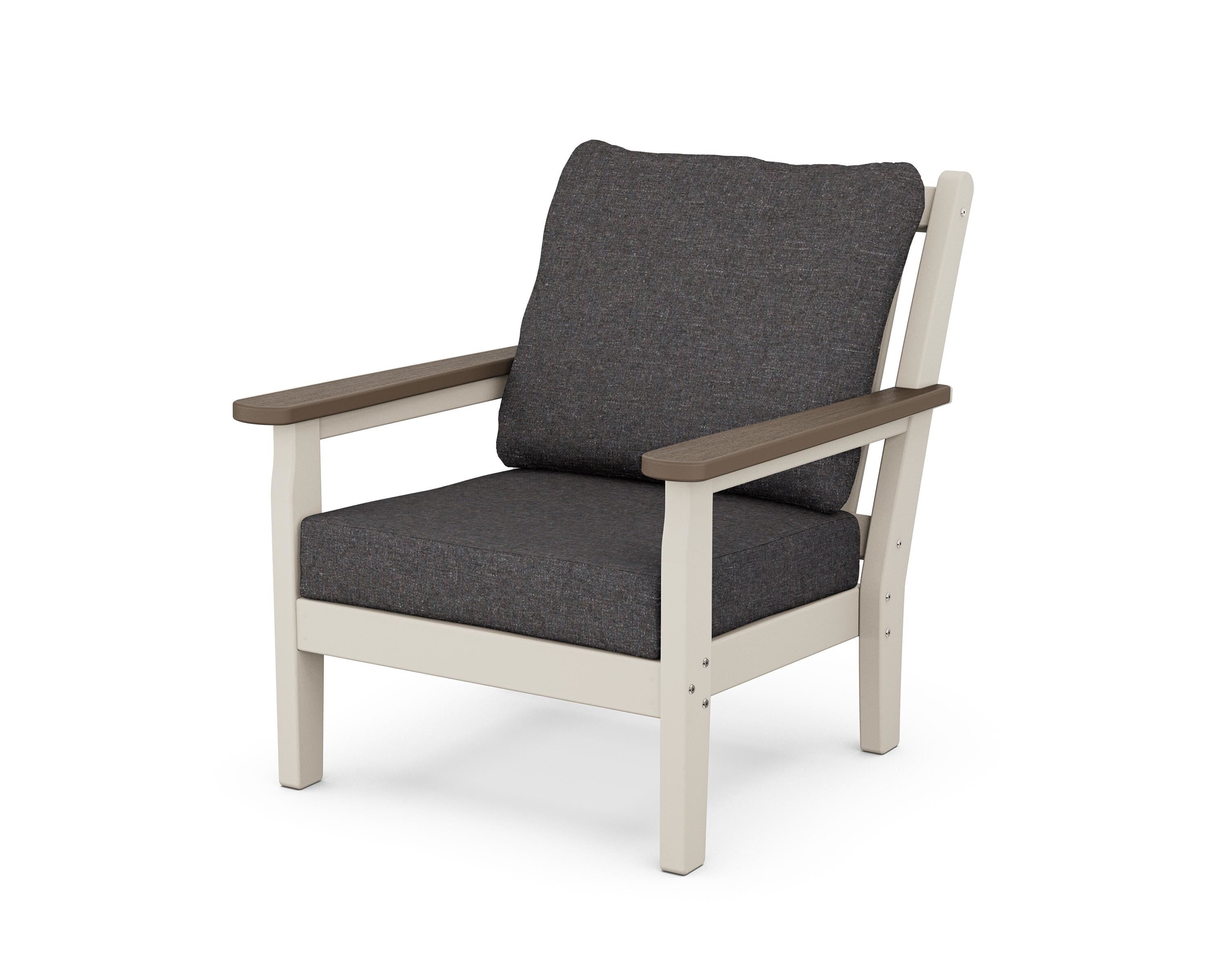 POLYWOOD® Chippendale Deep Seating Chair in Sand / Kona / Ash Charcoal