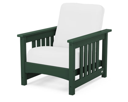 POLYWOOD® Club Mission Chair in Green / Natural