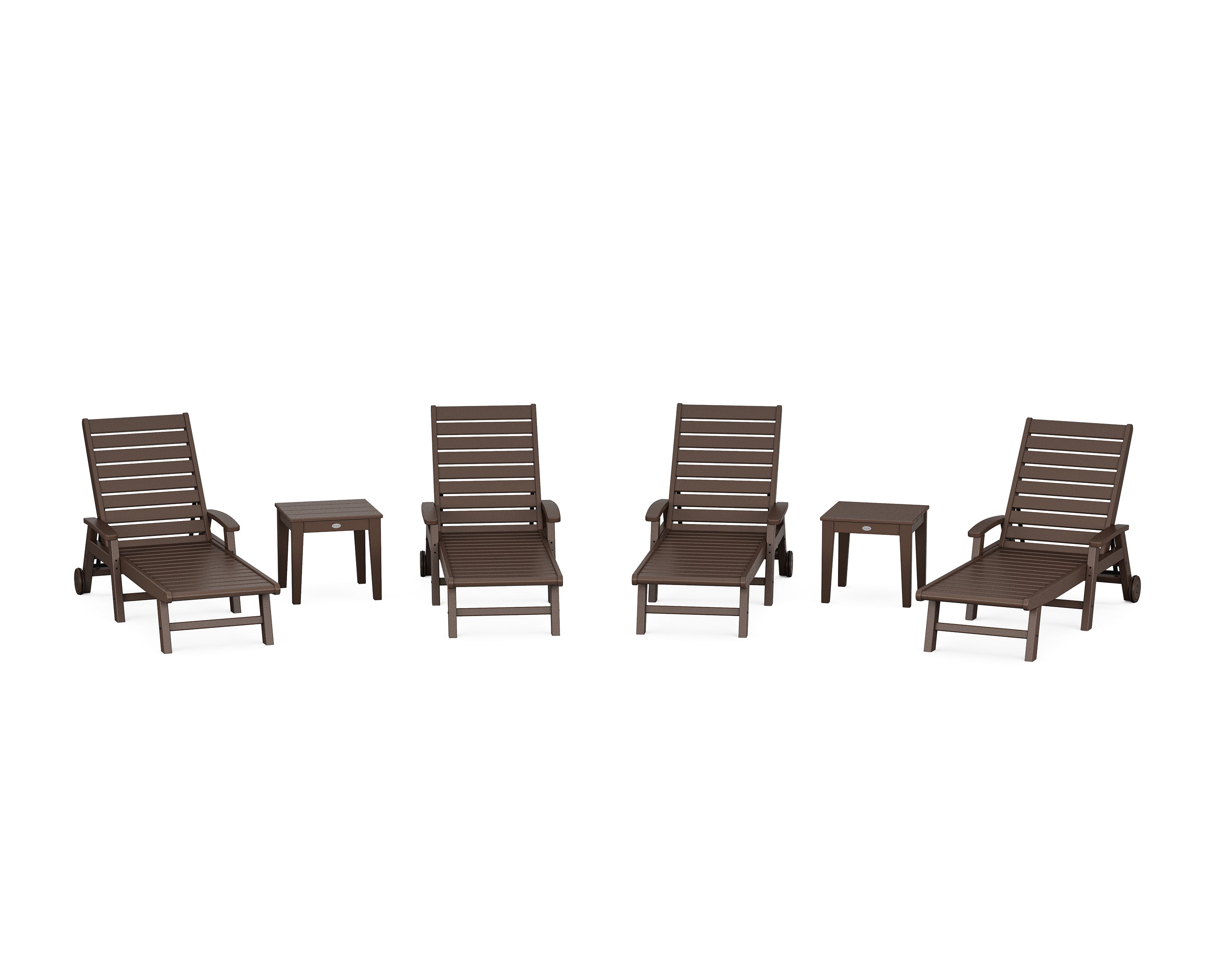 POLYWOOD® Signature Chaise 6-Piece Set with Wheels in Mahogany