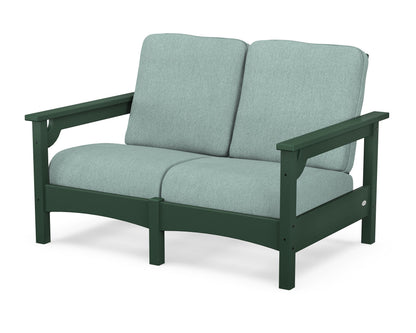 POLYWOOD® Club Loveseat in Green / Glacier Spa
