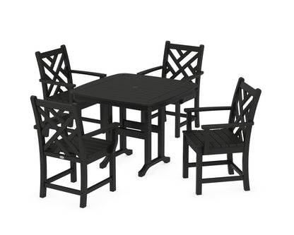 POLYWOOD® Chippendale 5-Piece Dining Set in Black