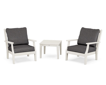 Country Living Wovendale 3-Piece Deep Seating Set in Sand / Ash Charcoal