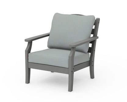 Draper James™ by  POLYWOOD® Savannah Deep Seating Chair in Slate Grey / Spa