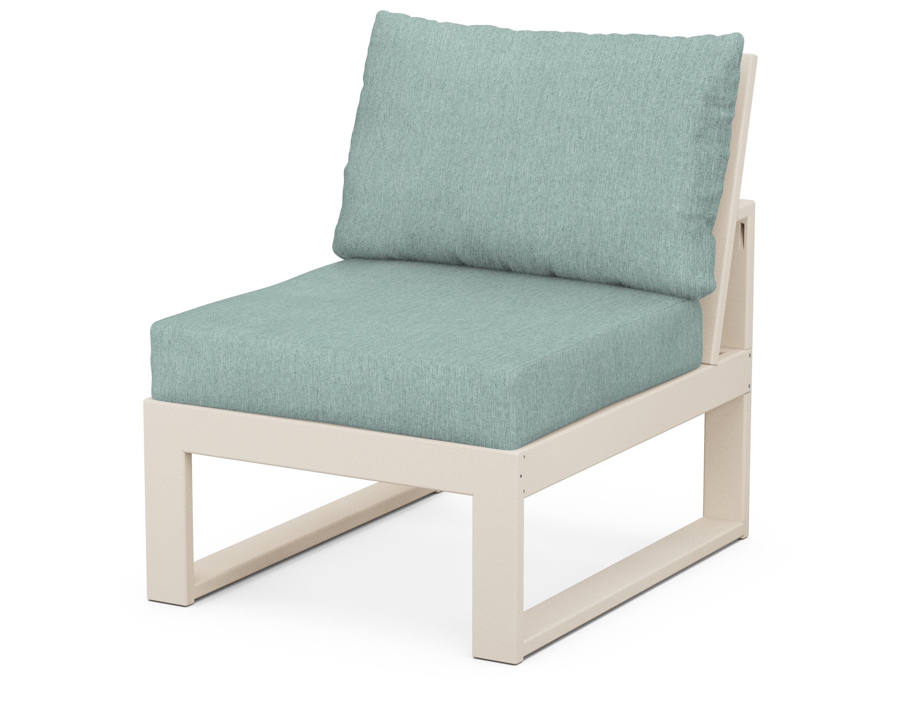 Unbranded Modular Armless Chair in Sand / Glacier Spa