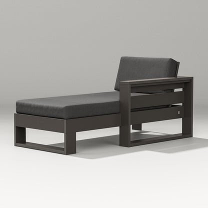 PW Designer Series Latitude Modular Right Arm Chaise in Vintage Coffee / Spectrum Carbon