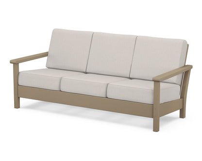 POLYWOOD® Harbour Deep Seating Sofa in Vintage Sahara / Cast Ash