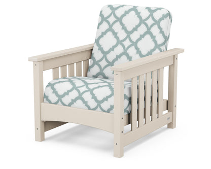 POLYWOOD® Club Mission Chair in Sand / Trellis Glacier Spa