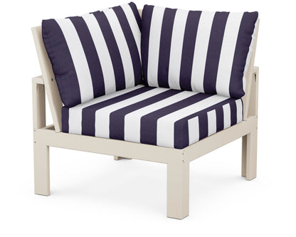 Unbranded Modular Corner Chair in Sand / Cabana Stripe Navy