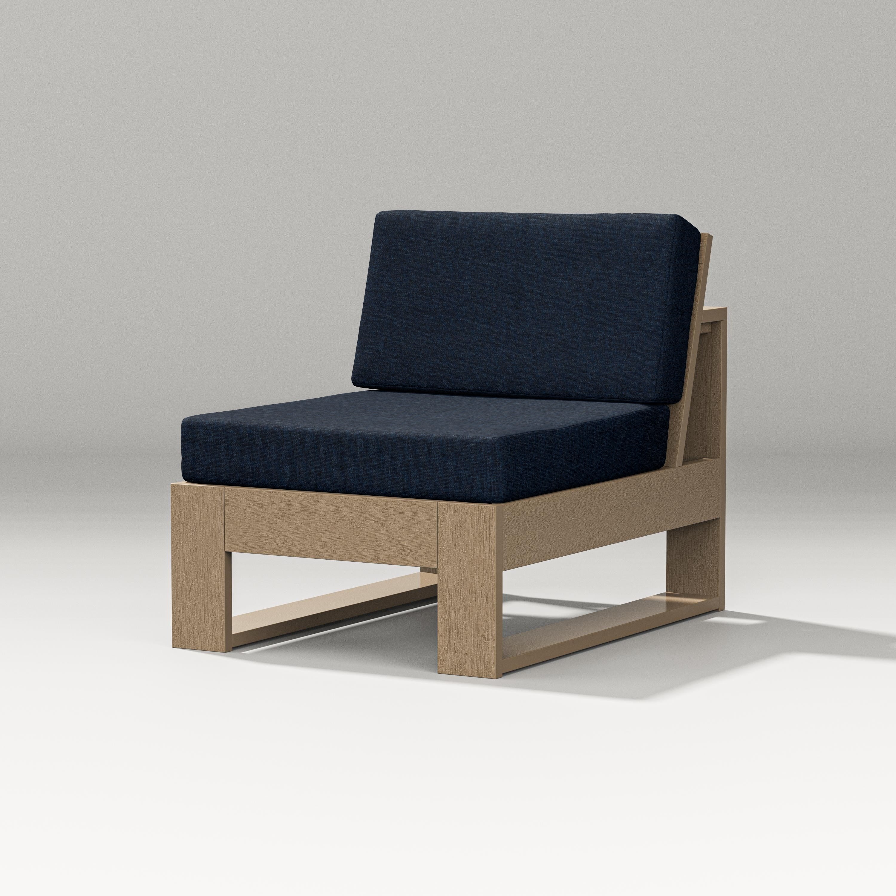 PW Designer Series Latitude Modular Armless Chair in Vintage Sahara / Marine Indigo