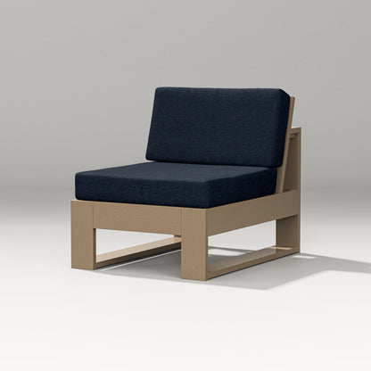 PW Designer Series Latitude Modular Armless Chair in Vintage Sahara / Marine Indigo