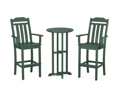 Country Living Cottage 3-Piece Farmhouse Bar Set in Green