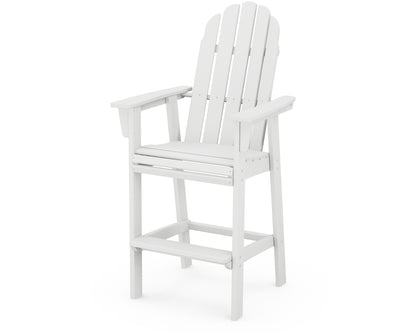 POLYWOOD® Vineyard Curveback Adirondack Bar Chair in White