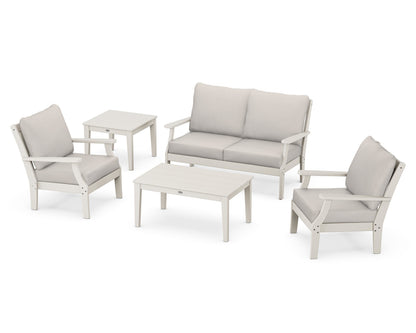 POLYWOOD® Braxton 5-Piece Deep Seating Set in Sand / Cast Ash